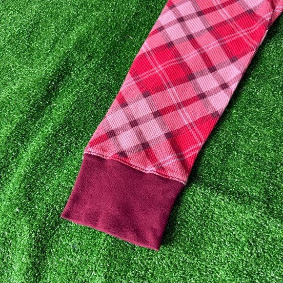 Old Navy Elastic Waist Pink Plaid Thermal Knit Pajama Pants Loungewear Size XXL - Picture 5 of 11